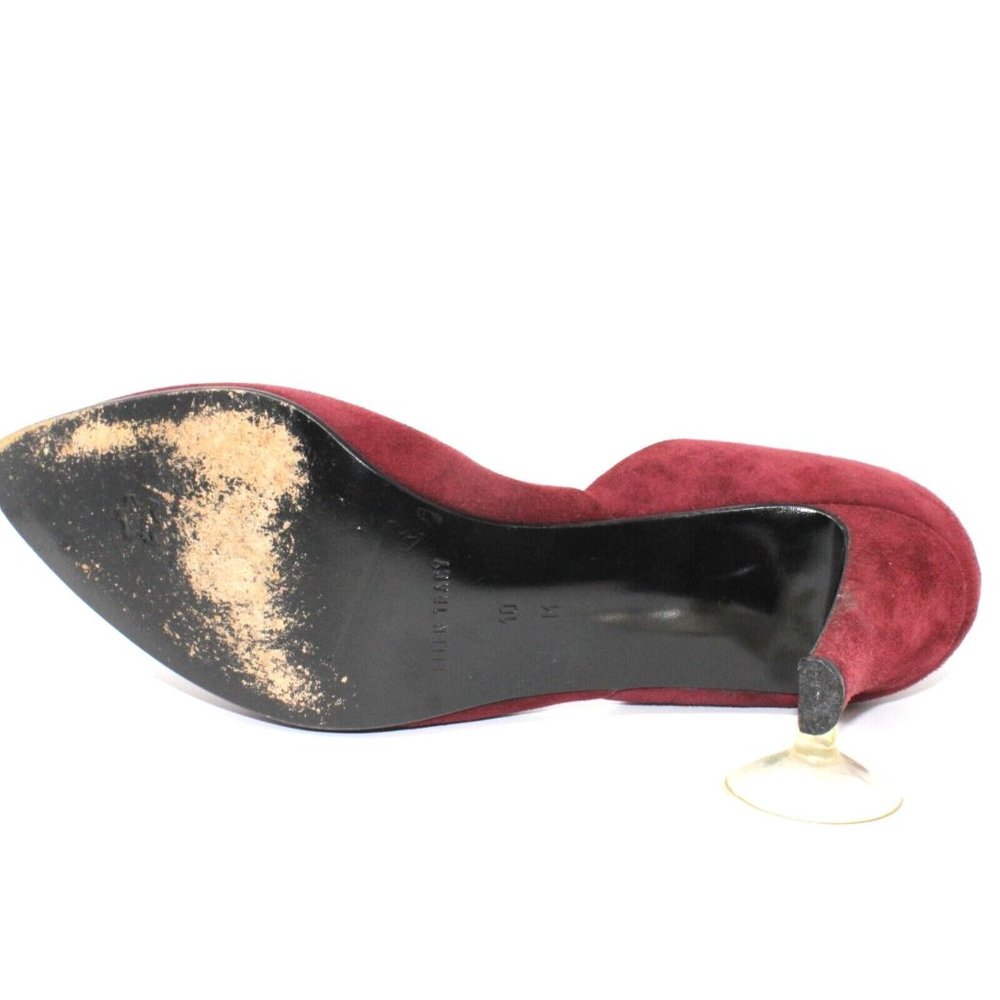 Ellen Tracy Linda Allard Womens Sz 10M Pumps Burgundy Red Suede Kitten High Heel - Picture 9 of 12
